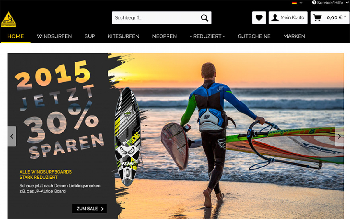 Surfshop Fehmarn - Neue Website