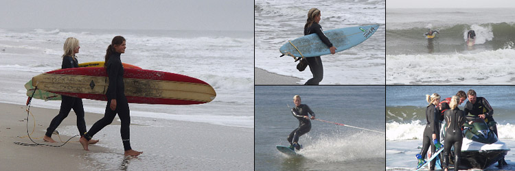 Wellenreiten und Wakeboarden