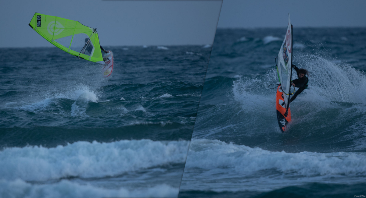 Marcilio Browne und Bernd Roediger in Omaezaki. Beim Finale waren nur Wellenritte angesagt.