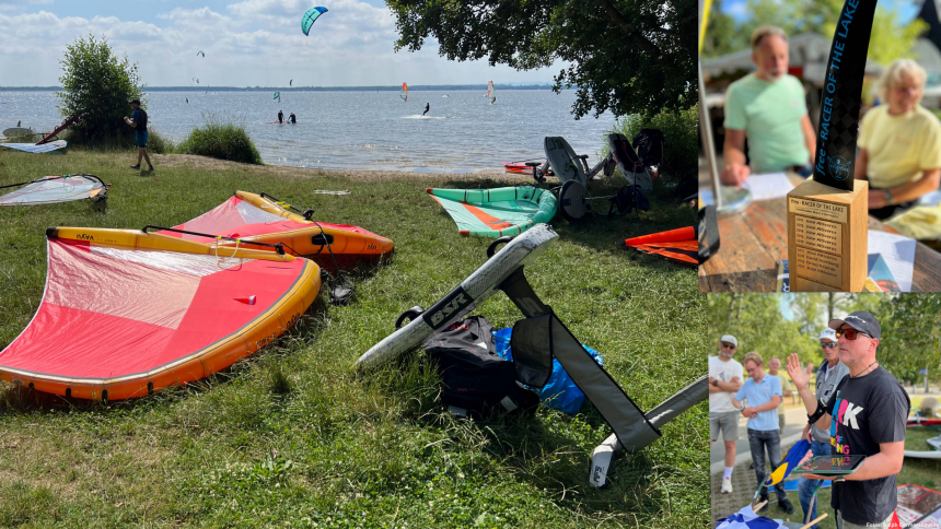 The windsurfing beach at Lake Steinhude