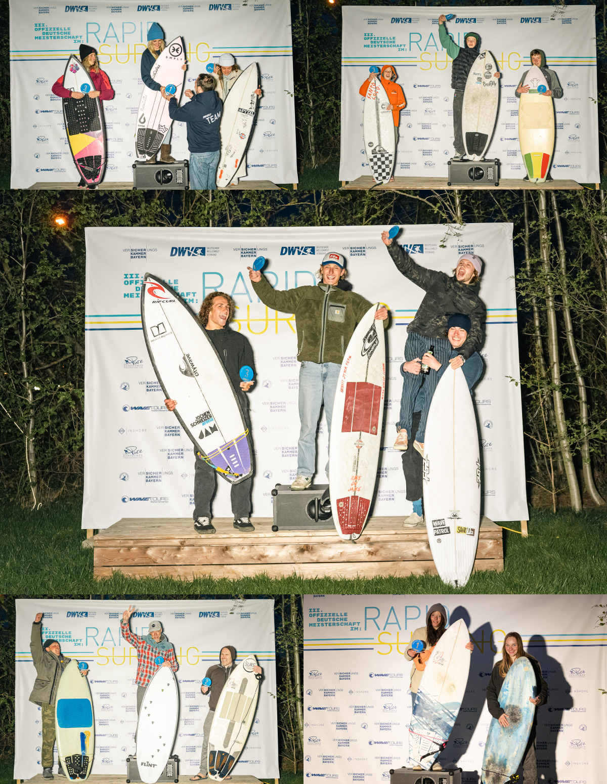 Die Siegerinnen und Sieger der Deutschen Meisterschaft im Rapid Surfing 2022