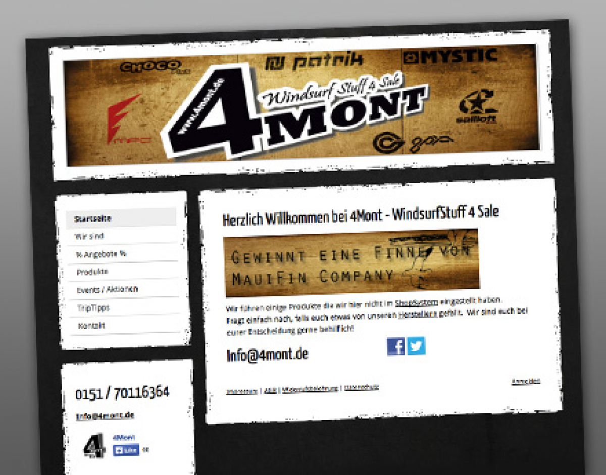 Finne zu gewinnen - Neuer Shop: 4Mont