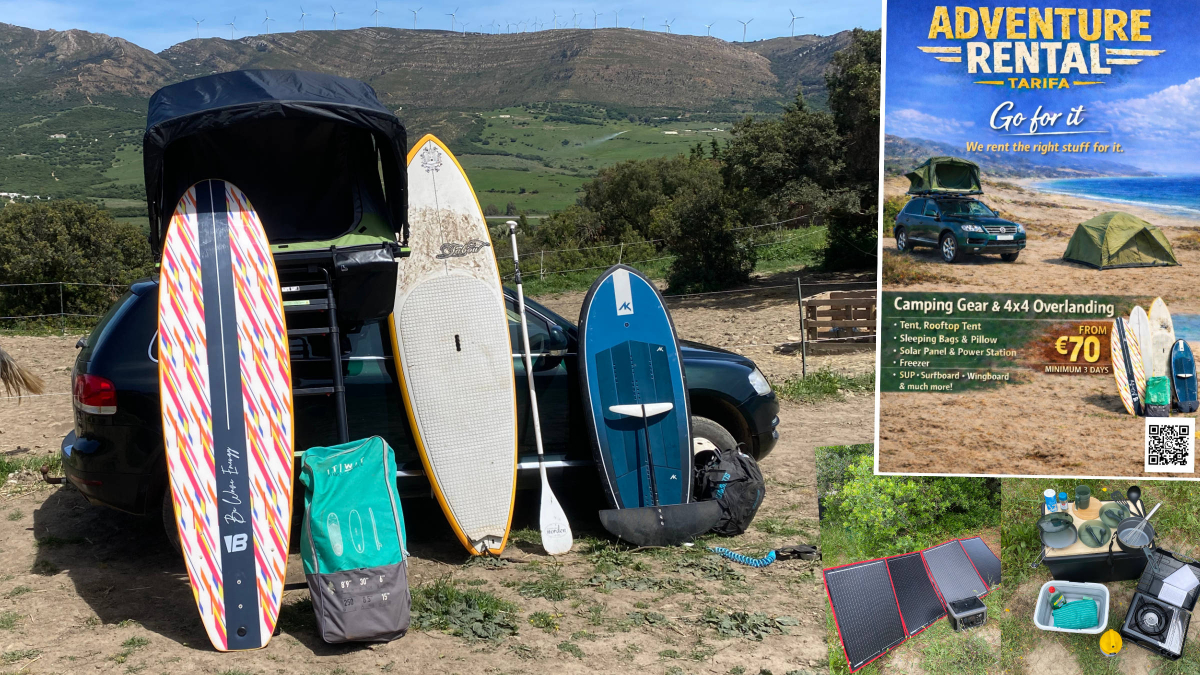 Adventure Rental Tarifa - Rent a 4x4 vehicle with a roof tent