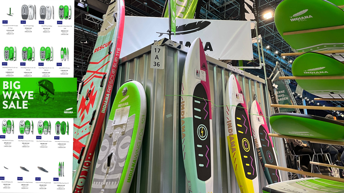 50 % Rabatt auf bereits reduzierte Artikel beim Big Wave Sale von Indiana Paddle & Surf