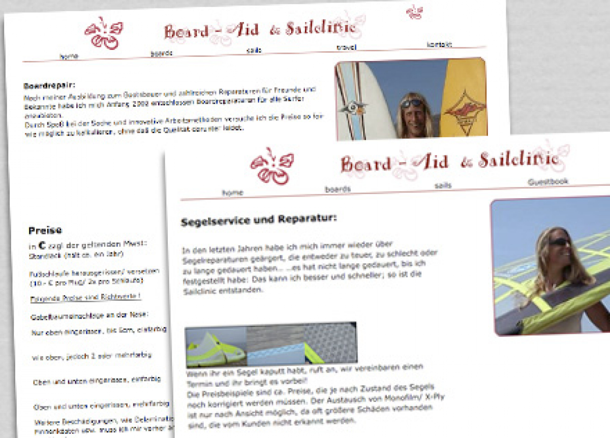 Board/Segelreparatur - Board-Aid und Sailclinic