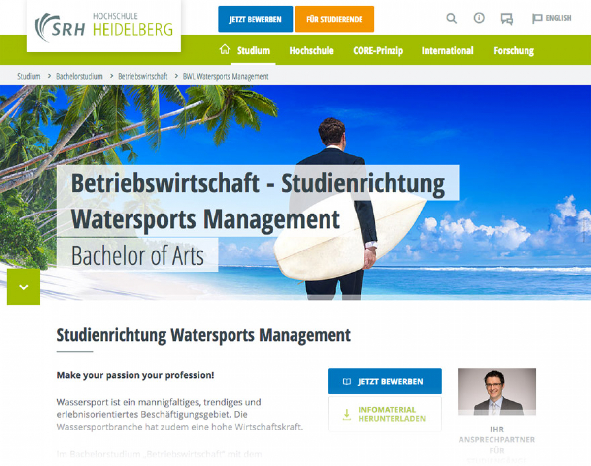 BWL Studiengang - Watersports Management