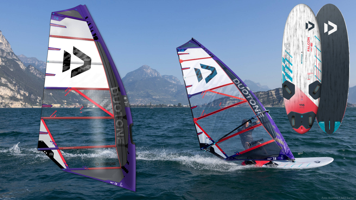 2024er Slalom Equipment von Duotone: WARP_FIN und FALCON_FIN D/LAB