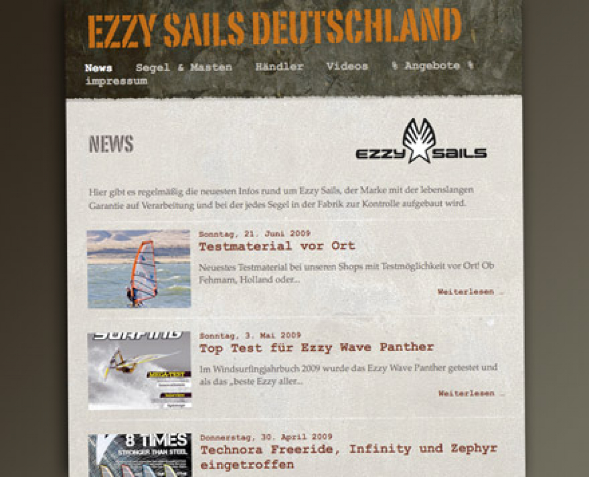 Ezzy Sails - mit neuer Modellpolitk