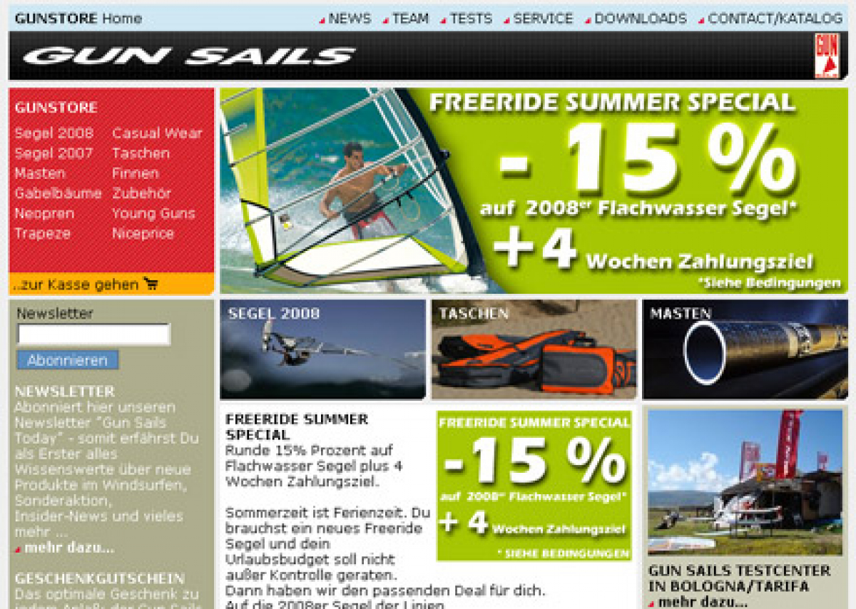 Gun Sails Aktion - Freeride Summer Special