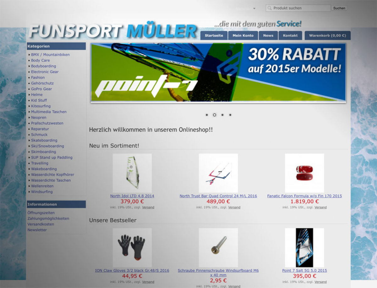 Funsport Müller - Relaunch