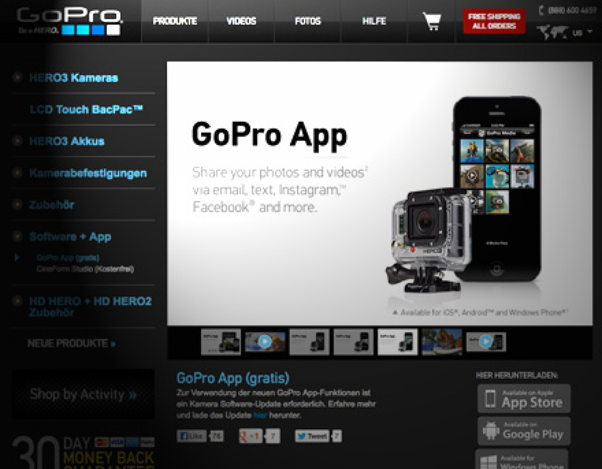 Neues GoPro App - für iOS und Android