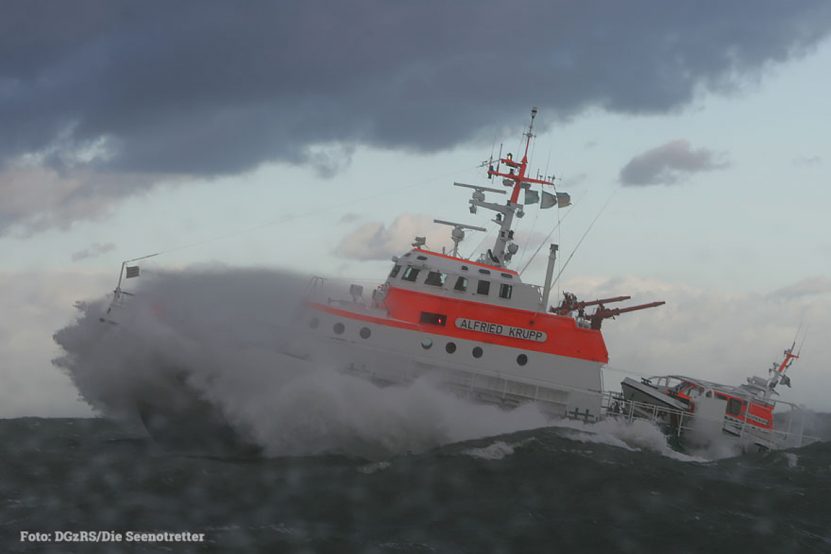 Großeinsatz für Windsurfer - Emden / Knock