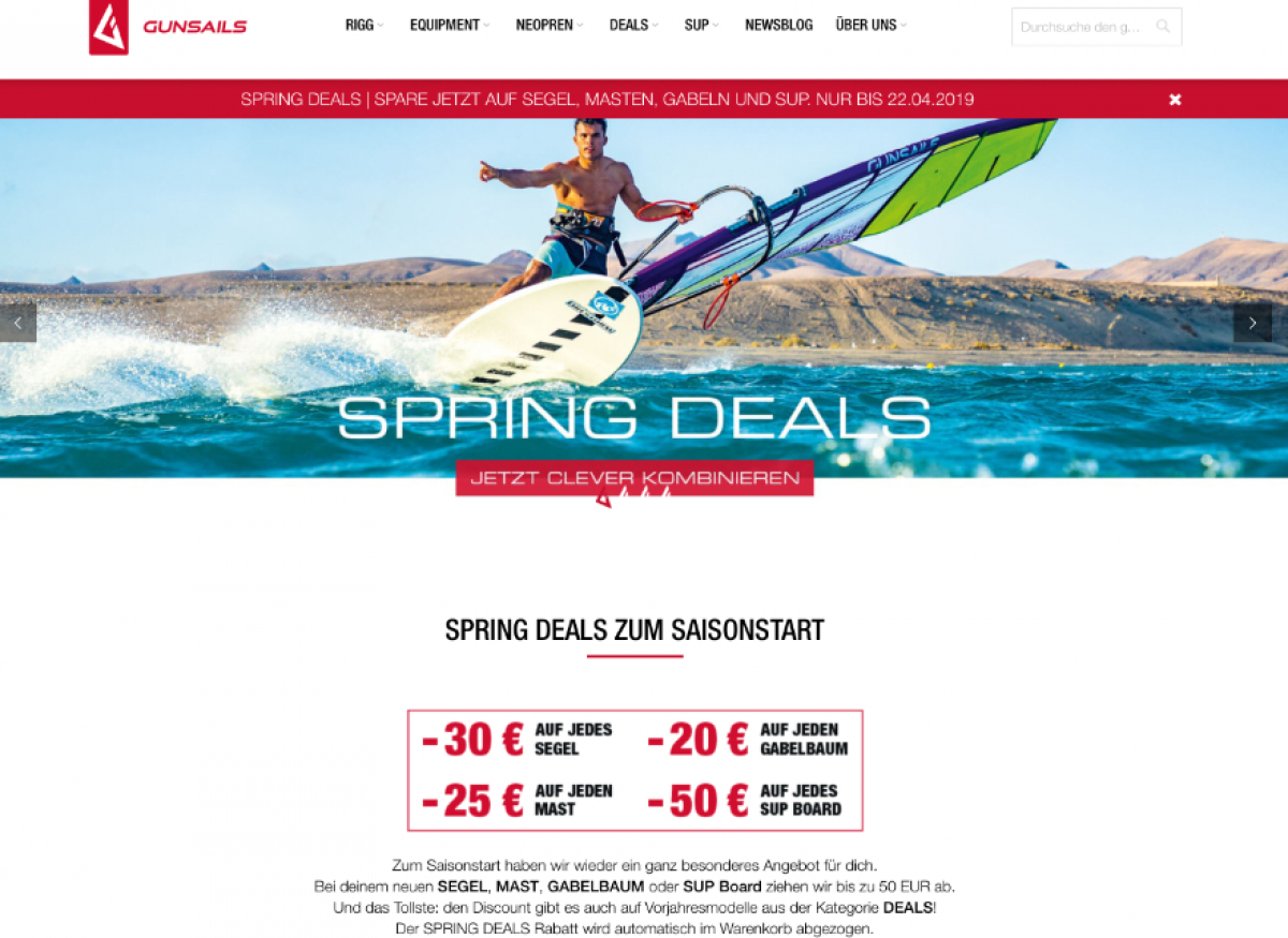 Bis Ostermontag - Gunsails Deals