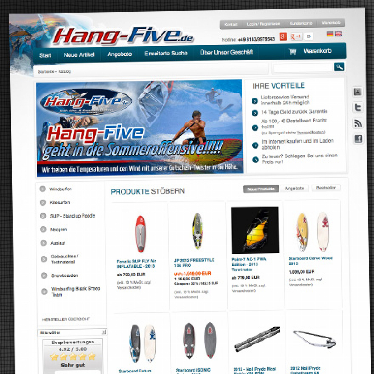 Sommeroffensive - bei Hang-Five.de