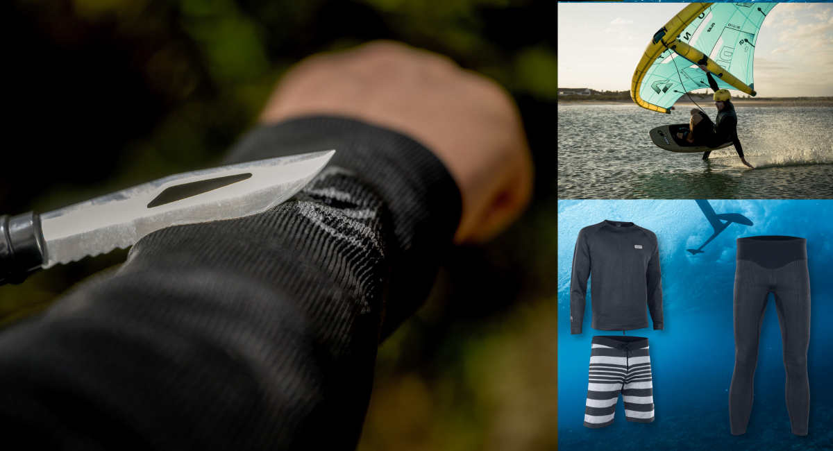 Don't try this at home. The fibers in ION Surf Shield products reduce the risk of cuts.