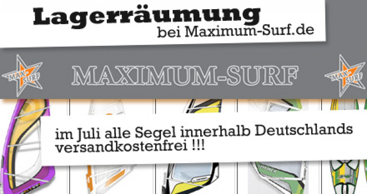 Maximum-Surf - Lagerräumung & Teamrider