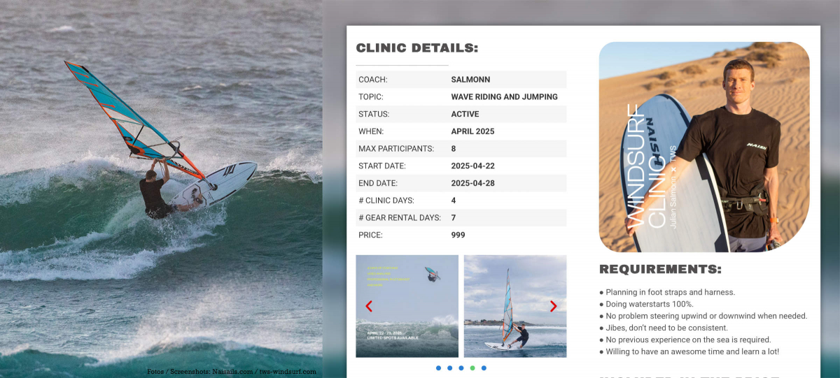 Clinic mit Naish Teamrider Julian Salmonn