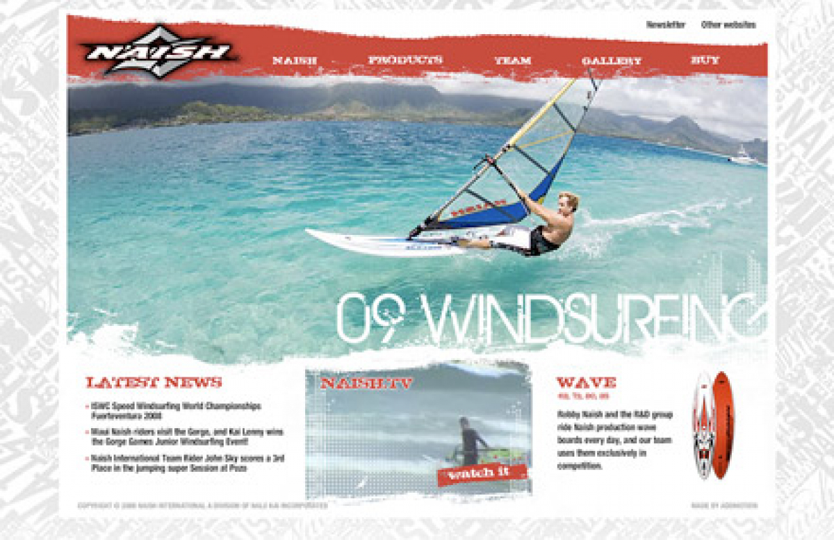 Naish 2009 - neue Produkte und Websites