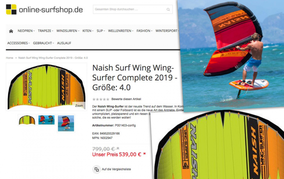 Naish Wing-Surfer - Sale bei Online-Surfshop.de