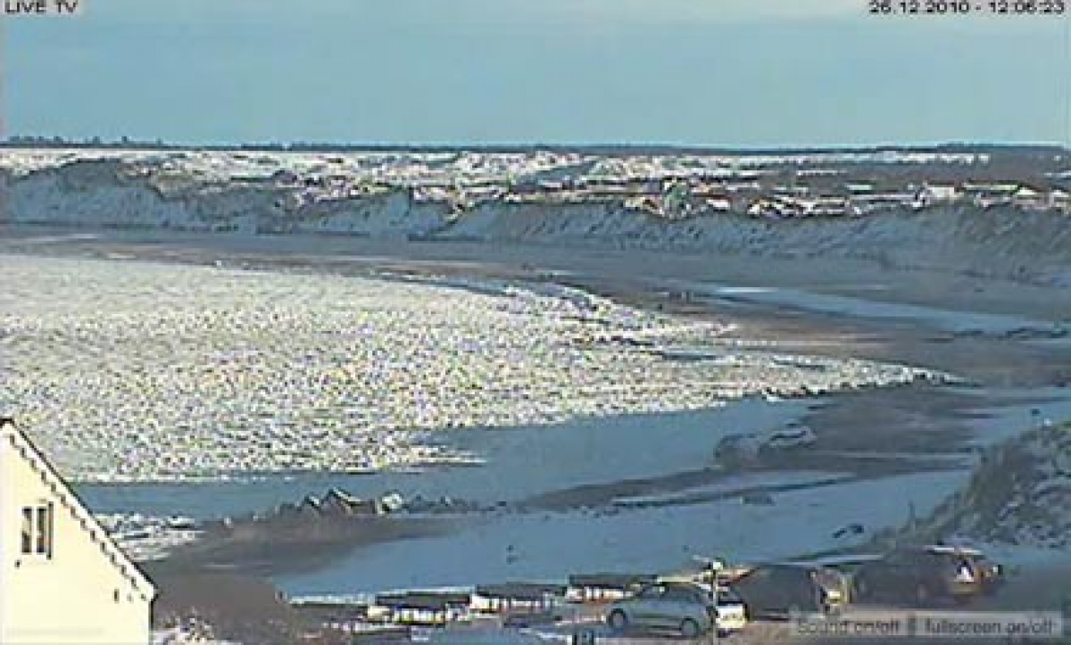 Nordsee friert zu - Klitmøller Livecam