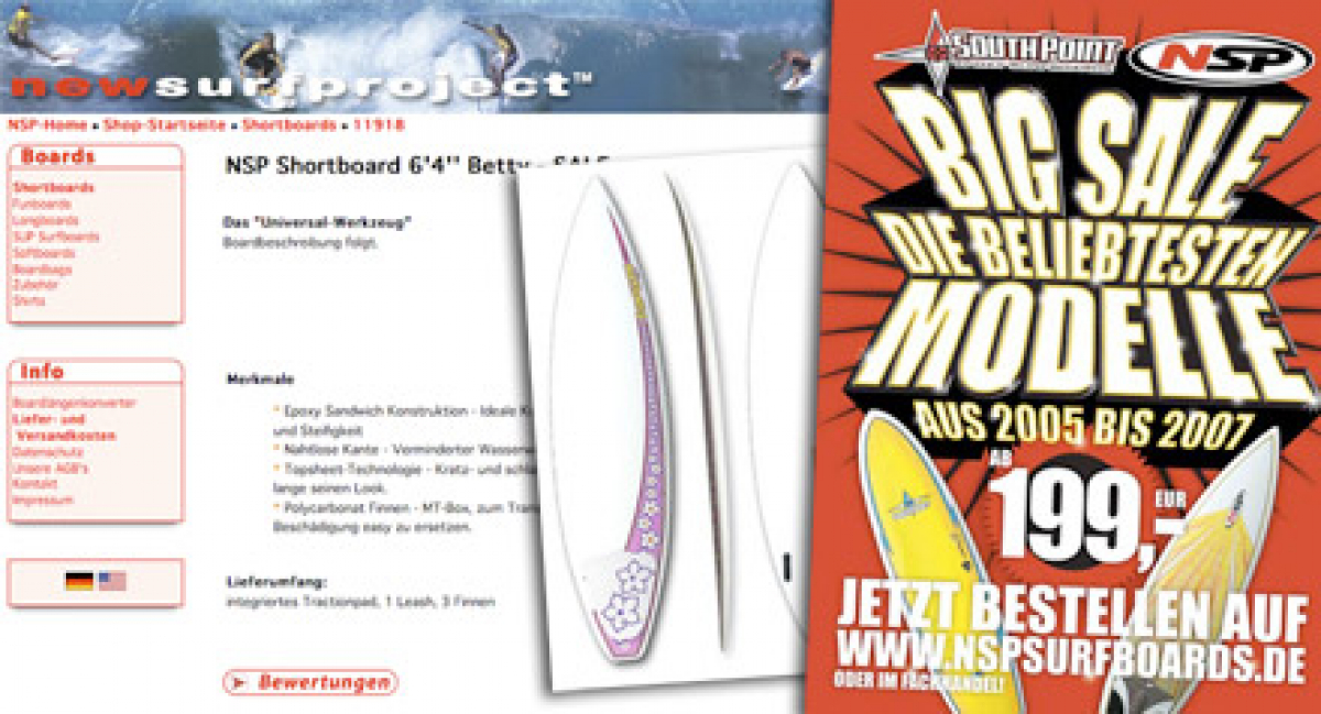 Surfboard Sale - NSP und Southpoint