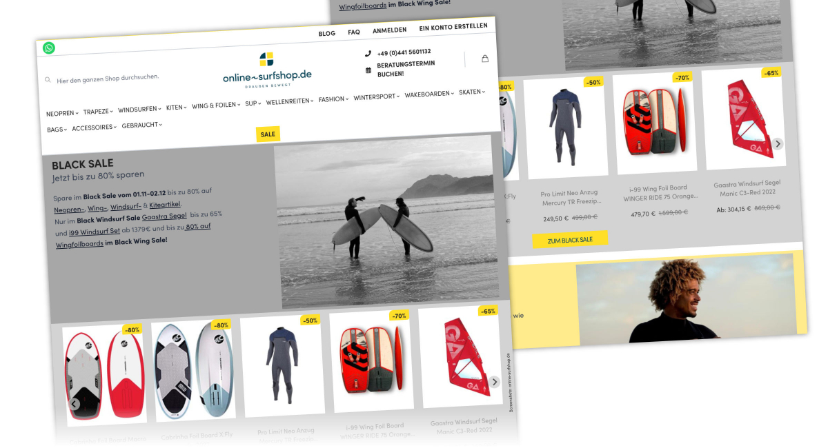 online-surfshop.de: bis zu 80 % Rabatt