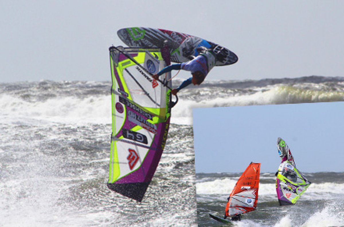 Wavesailing vor Sylt - Klaas Voget liegt vorne