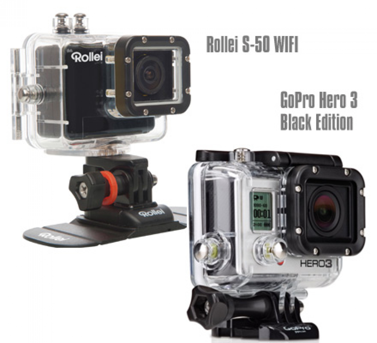 Rollei gegen GoPro - Action Kameras