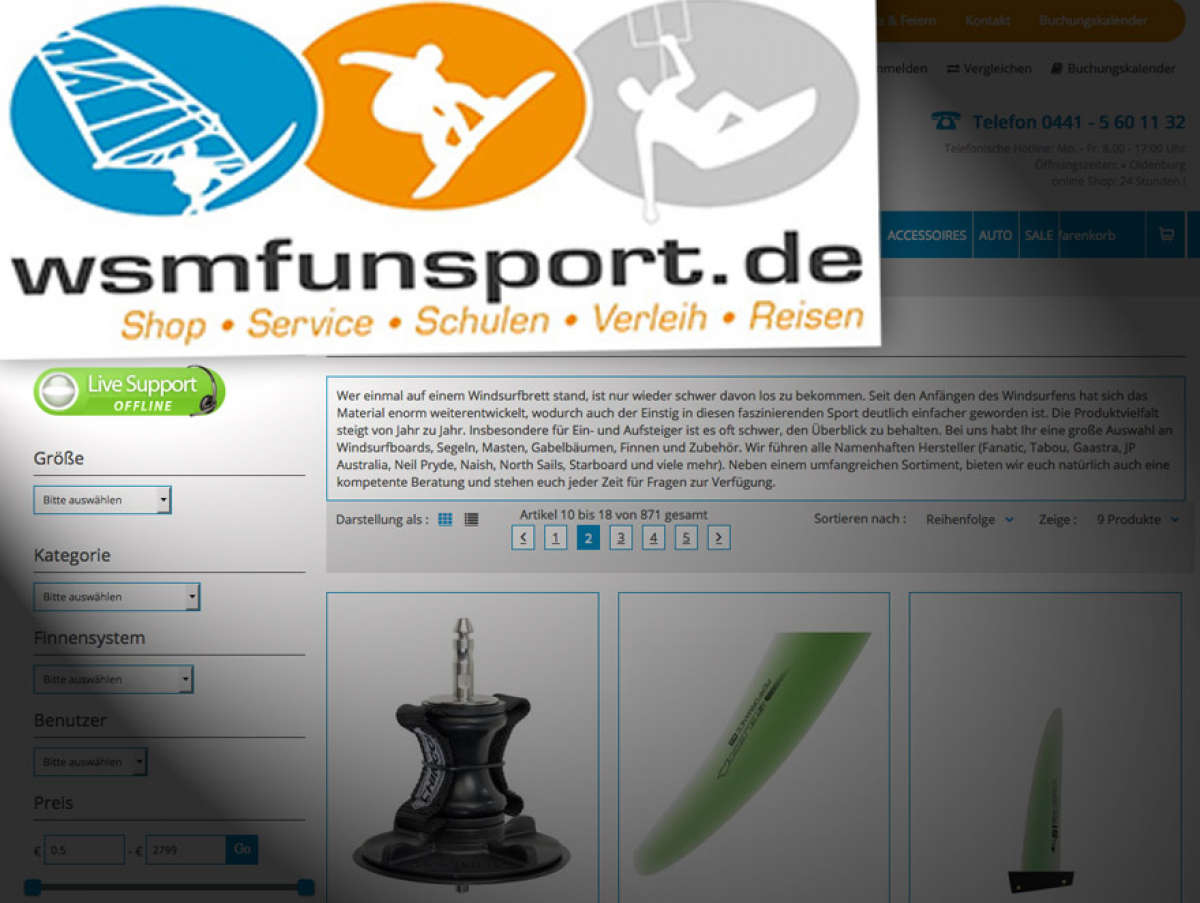 Stellenangebot - bei WSM. Funsport