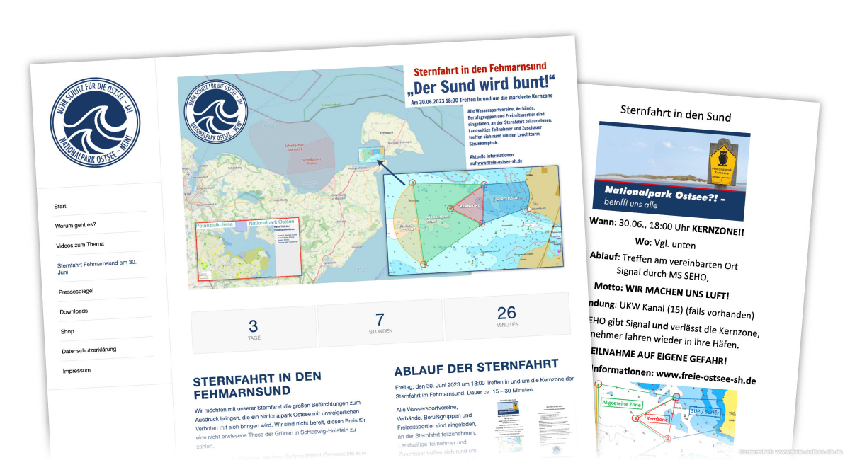 Nationalpark Ostsee: Sternfahrt als Protest