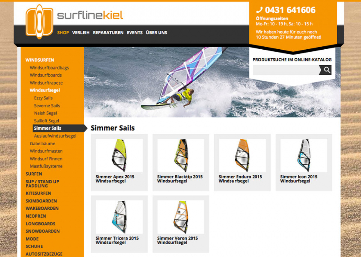 Surfline-Kiel.de - Simmer Sails SALE