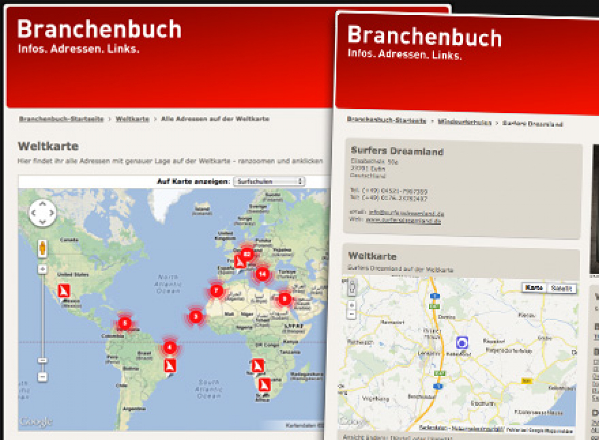 Branchenbuch Update - neues Kartentool