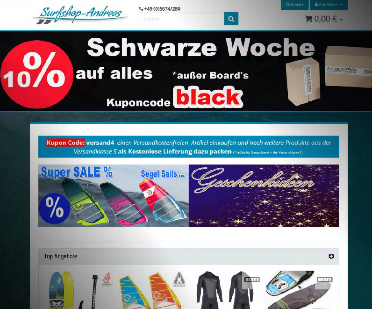 Surfshop Andreas - Schwarze Woche