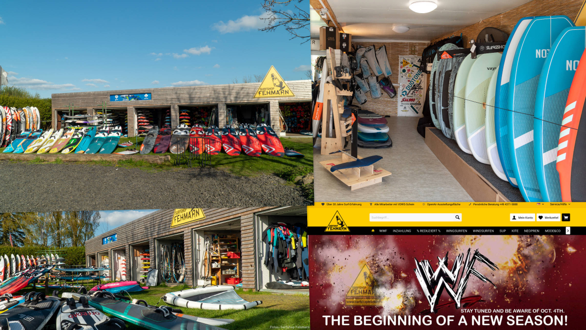 Flohmarkt und 2026er Materialpräsentation von Vayu, Slingshot und AK/Starboard am 4.10. beim Surfshop Fehmarn