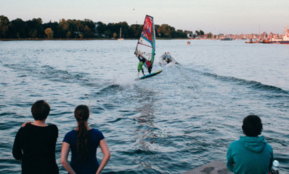 Tow In - Ohne Wind, mit Winde