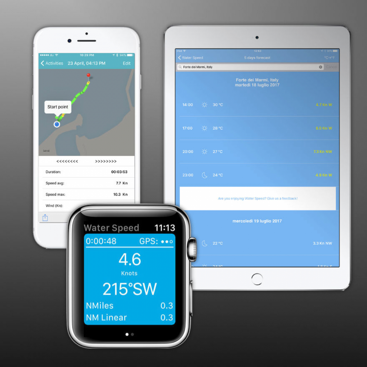 Waterspeed APP - Apple Watch / iOS