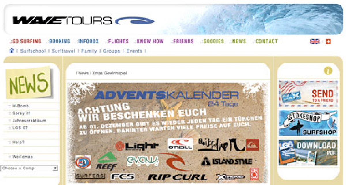 X-Mas Kalender - bei Wavetours