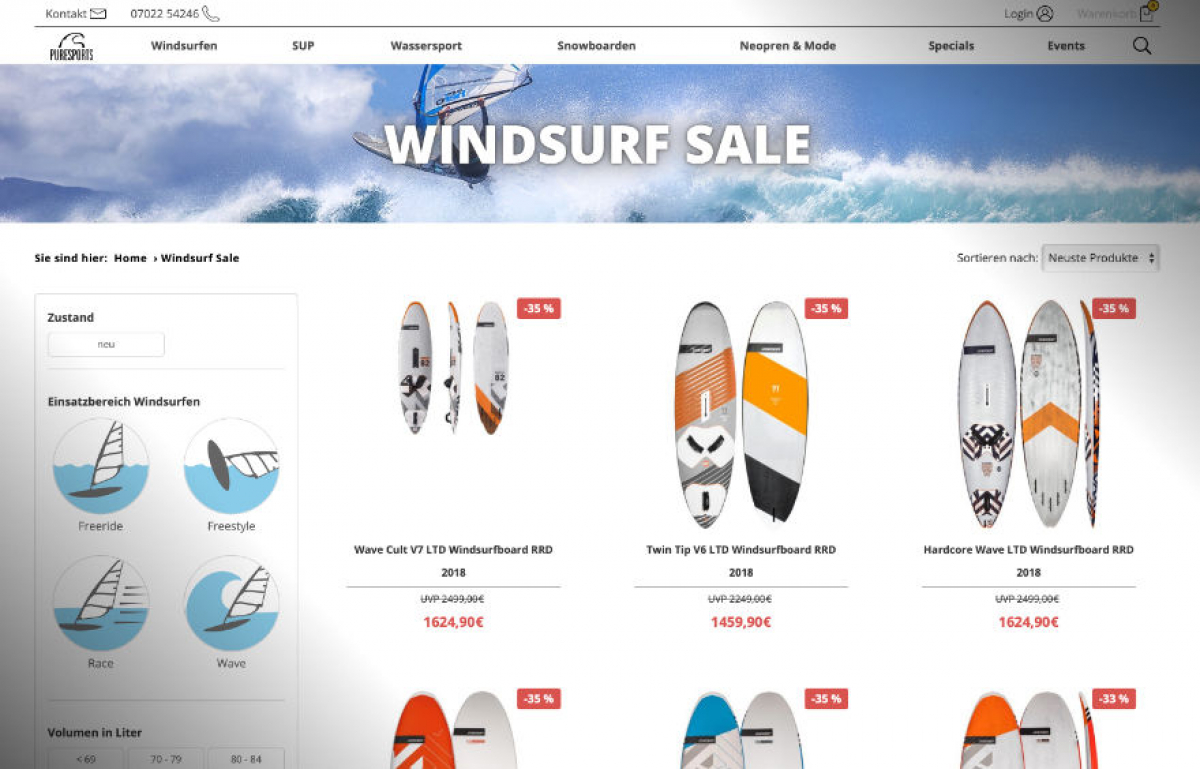 Windsurf Sale - Pure Sports Schumacher