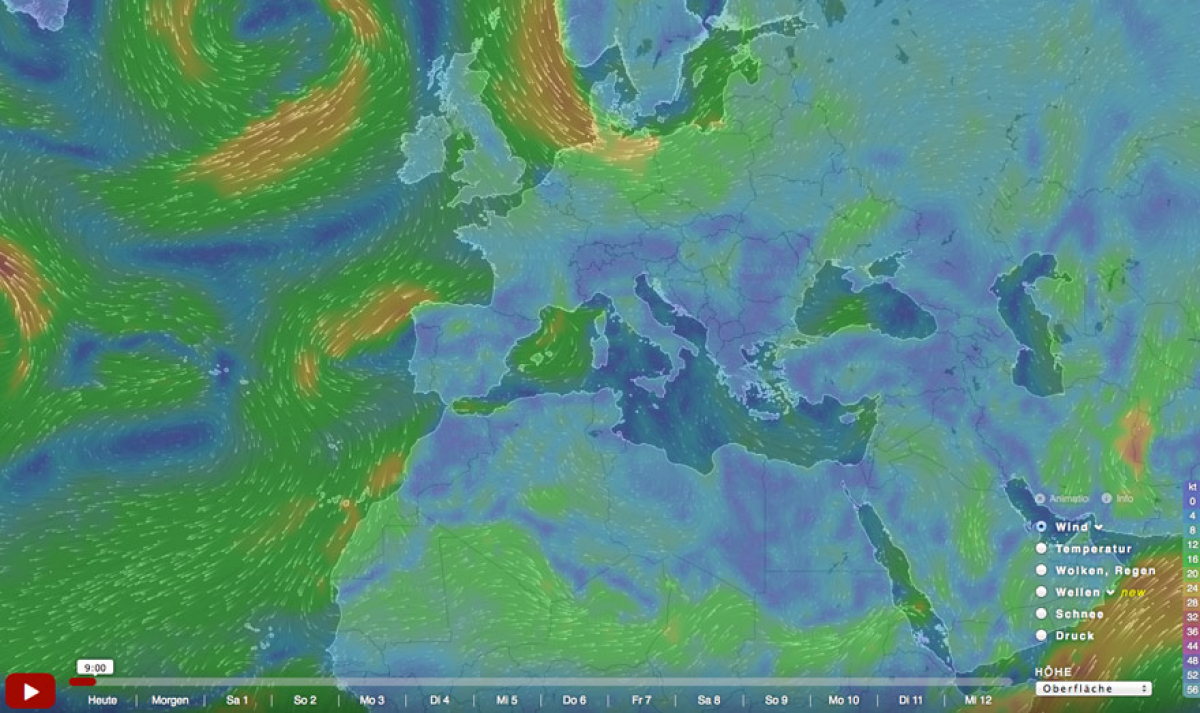 Animierte Windmodelle - visualisierte Luftströmung