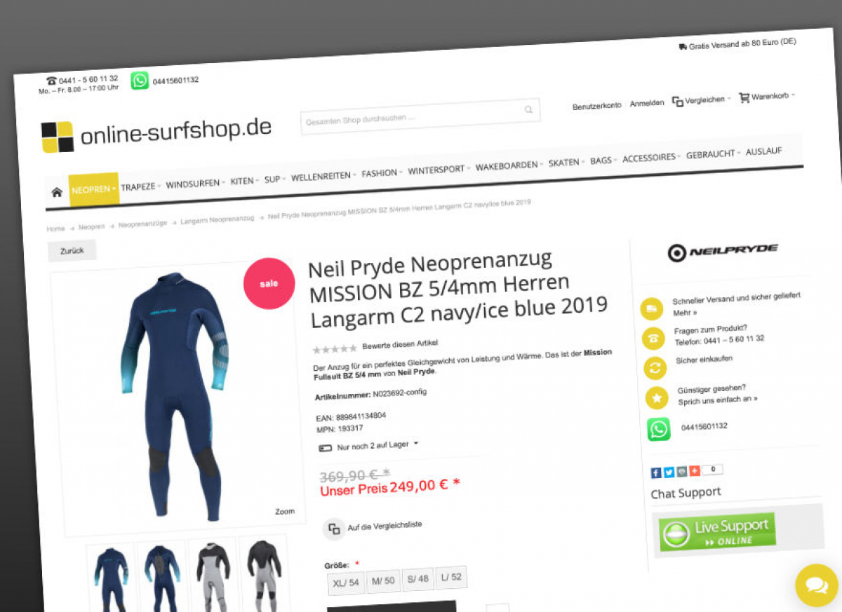 Neopren Sale - WSM Funsport