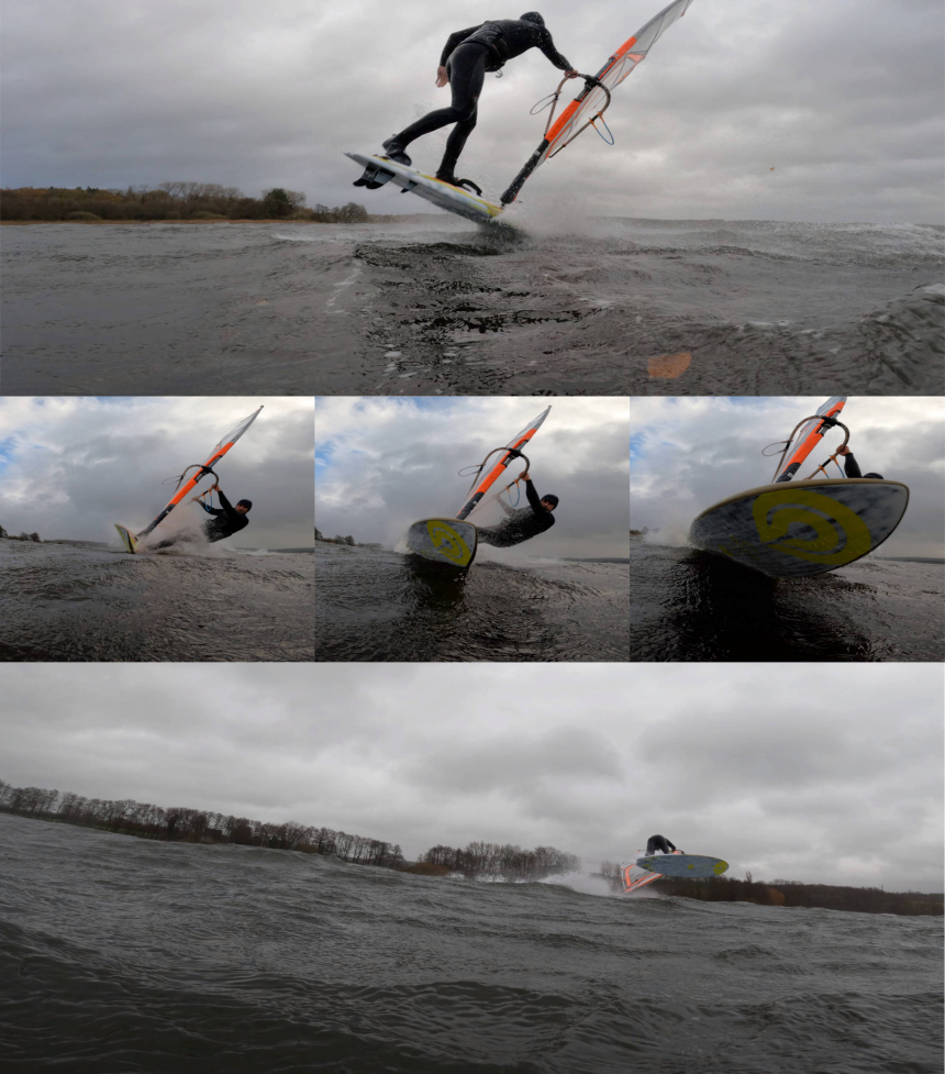 Sample footage taken with a floating camera during water sports