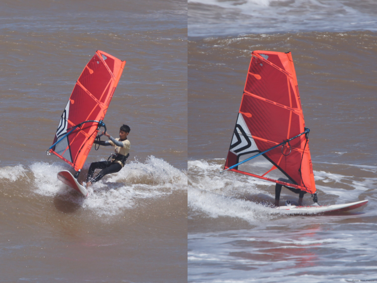 A half-wave sail as a rig for kids.