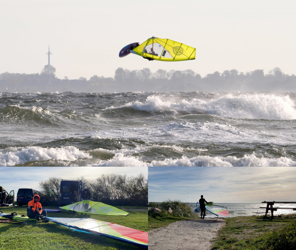 Windsurfen auf der dänischen Halbinsel