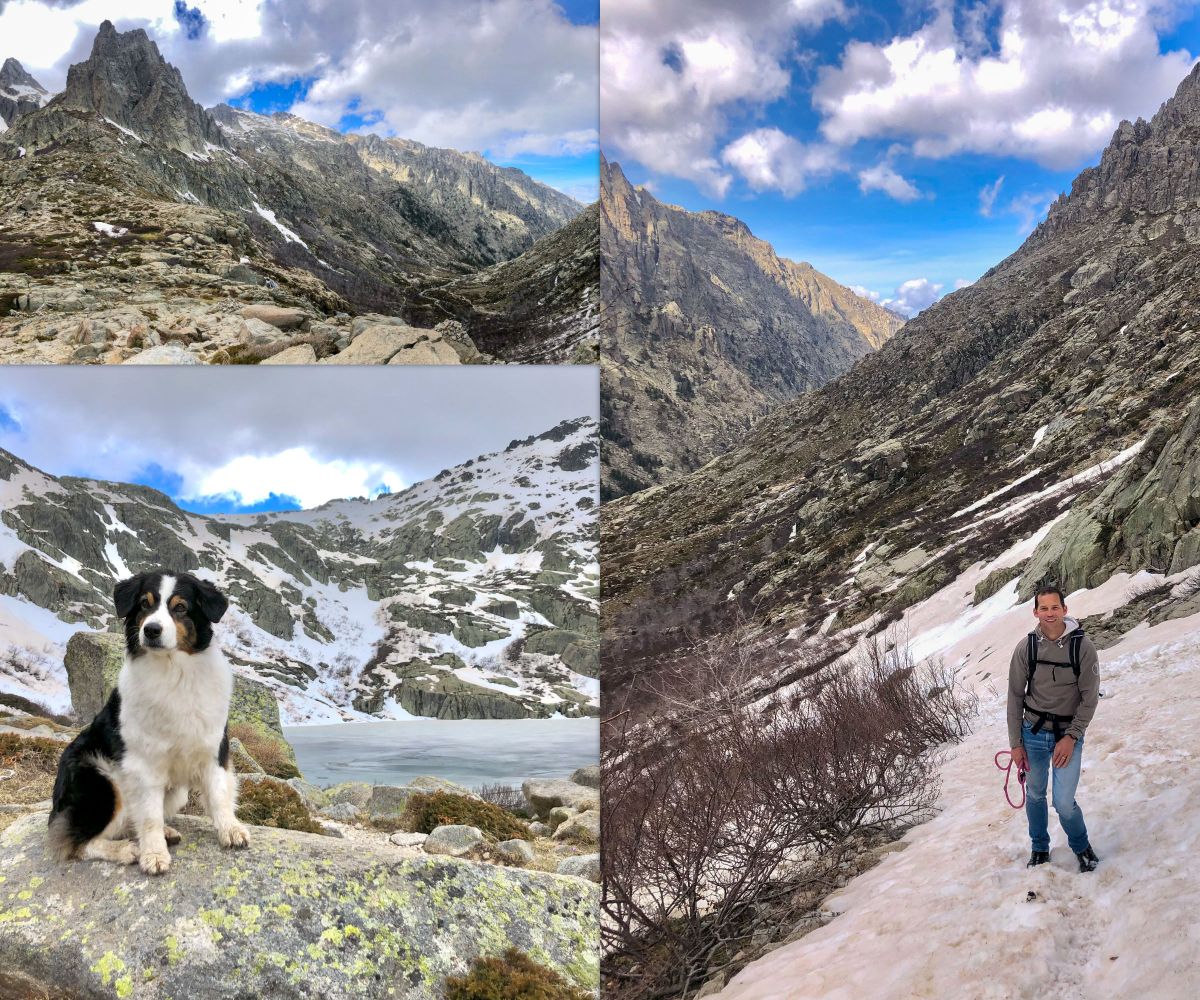 Wandern auf Korsika: Schnee im Gebirge