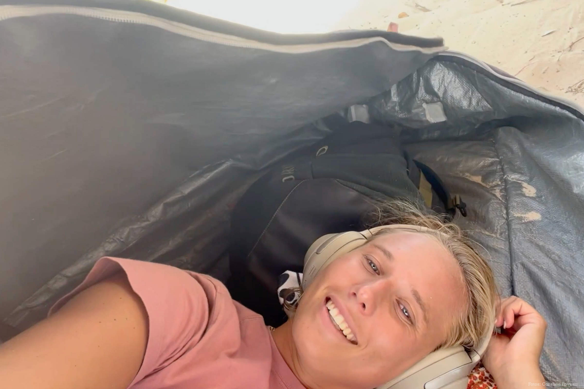 Nickerchen im Boardbag