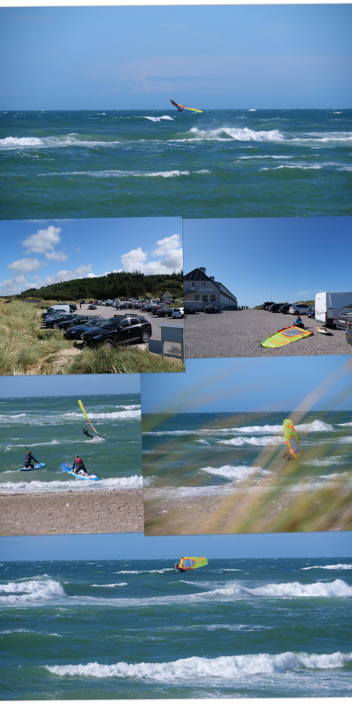 Windsurfen vor dem Badehotel in Svinkløv