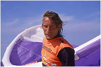 Dirk mit Kite am Strand von Sylt