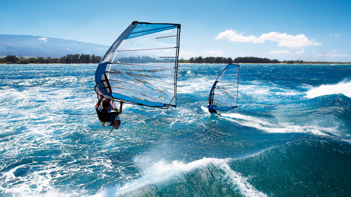 Action vom Gunsails Fotoshoot auf Maui